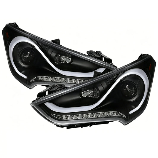 Black Projector Headlights for Hyundai Veloster 2012-2017 – LED Sequential Turn Signals & Premium Front-End Upgrade