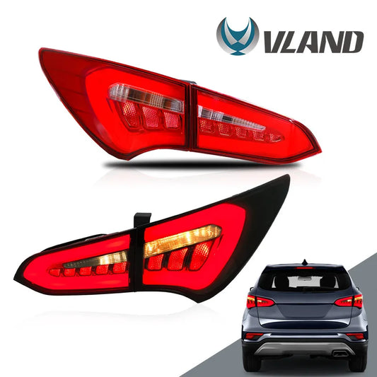 VLAND LED Tail Lights for Hyundai IX45 Santa Fe 2013-2019 – Plug & Play Full LED Rear Lamp Assembly