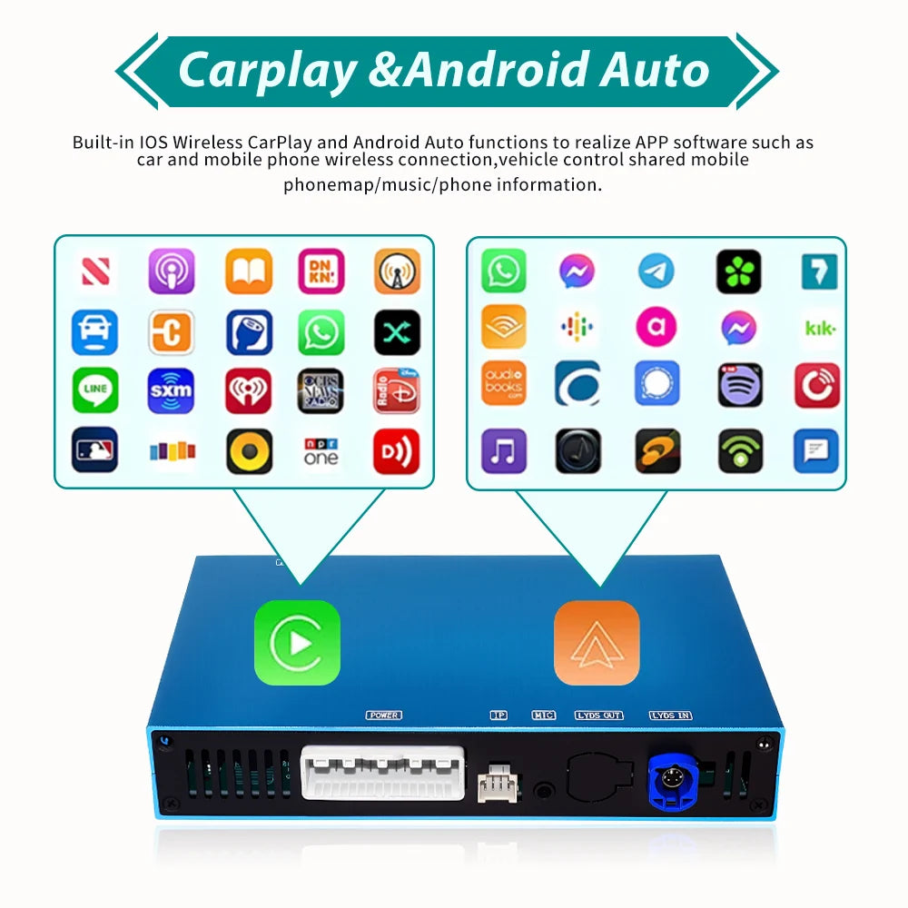Portable Wireless CarPlay & Android Auto Smart Box for Jeep Renegade 2013-2018 – Plug & Play MMI Interface