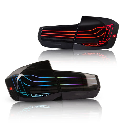 RGB LED Tail Lights for BMW F30, F35 & F80 (2012–2020) | Smoke Lens Plug and Play Upgrade