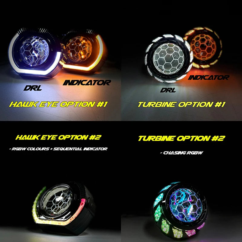 Projector LED Headlights for Isuzu D-Max (2012–2015) – RGB Halo & Sequential DRL Upgrade