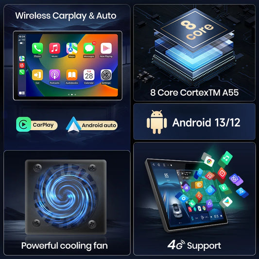 Junsun X7 MAX 2K HD Android Car Stereo for Jeep Renegade 2016-2020 – Wireless CarPlay & Android Auto