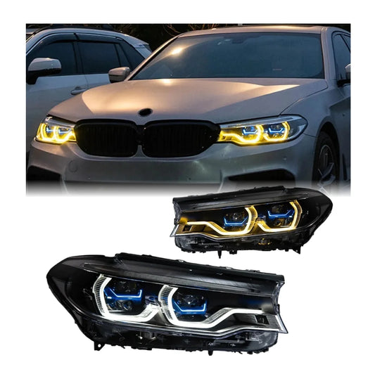 Dual Color Ikon LED Headlights for BMW 5 Series G30 (2018–2020)