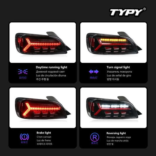 TYPY LED Tail Lights for Honda S2000 1999-2009 – Dynamic Sequential Turn Signals & Modern Rear Light Upgrade