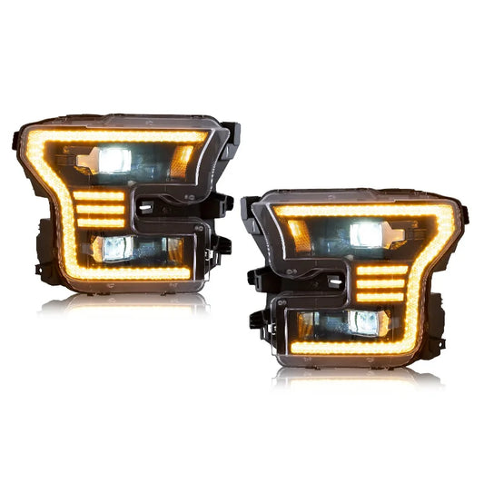 VLAND LED Headlights for Ford F-150 – Start-Up Animation, Dynamic DRL & Sequential Turn Signals