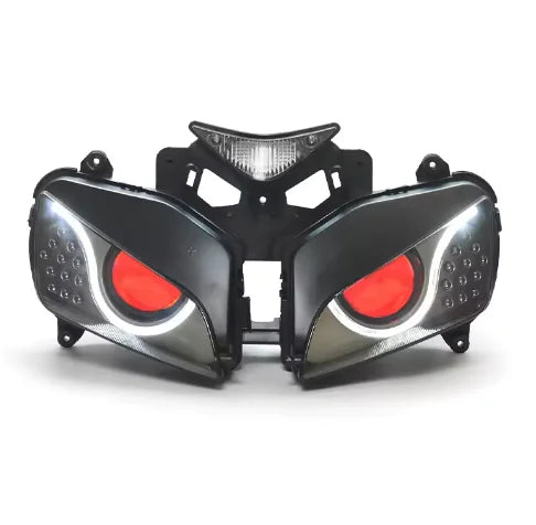 LED Optical Fiber Headlight Assembly for Honda CBR1000RR 2004-2007 – Dual Lens Headlamp with Integrated Turn Signals