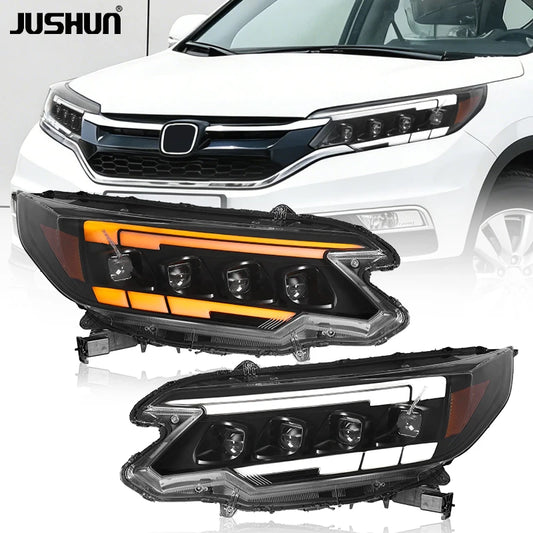 JUSHUN LED Headlights for Honda CR-V 2012-2014 – Projector Headlights with Daytime Running Lights