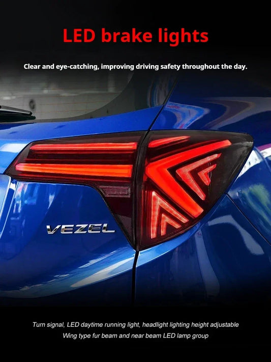 VLAND LED Tail Lights for Honda HR-V / Vezel 2014-2022 – Dynamic Sequential Turn Signals & Premium Rear Light Assembly