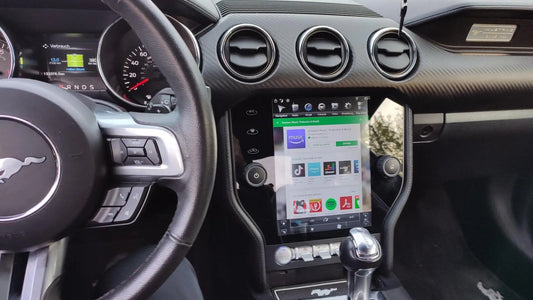 Tesla Style Android Stereo for Ford Mustang GT & Shelby 2015-2023 – Wireless CarPlay, Android Auto & GPS Navigation