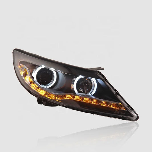 New 2010-2014 for Kia Sportage R Angel Eyes LED Xenon Headlight 12V Car Front Lamp with 6000k Color Temperature