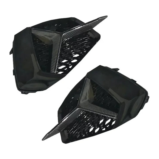 Gloss Black Honeycomb Fog Light Grilles for Audi A3 / S3 (2020–2024)