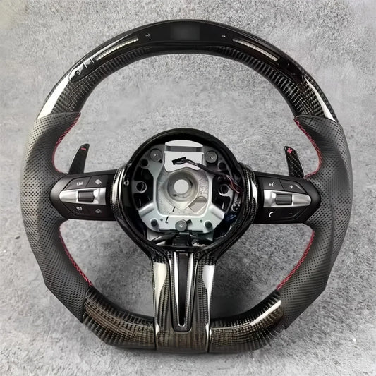 Performance Carbon Fiber Steering Wheel for BMW – Leather & Alcantara Sport Design