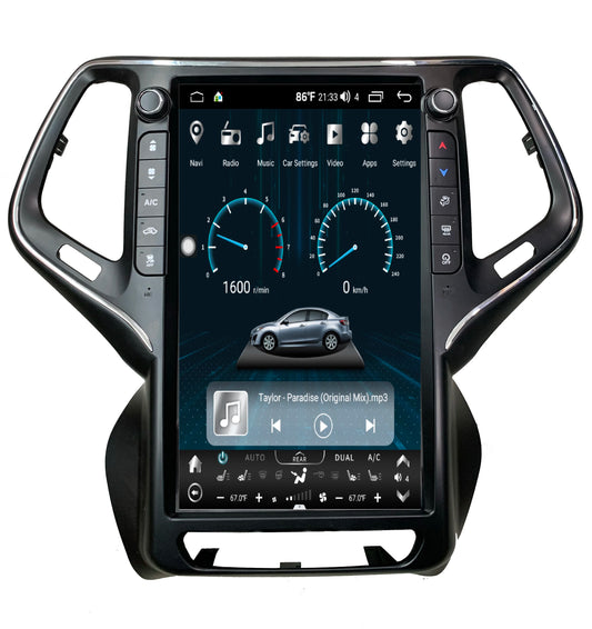 13.6" Android Wireless 4G Carplay Vertical Touch Screen Navigation GPS Car Stereo for Jeep Cherokee 2014 2015 - 2021