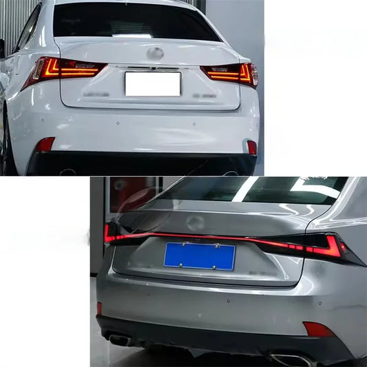 Aangepaste LED-achterlichten voor Lexus IS200 / IS300 (2013–2020) – smoke, doorlopend ontwerp