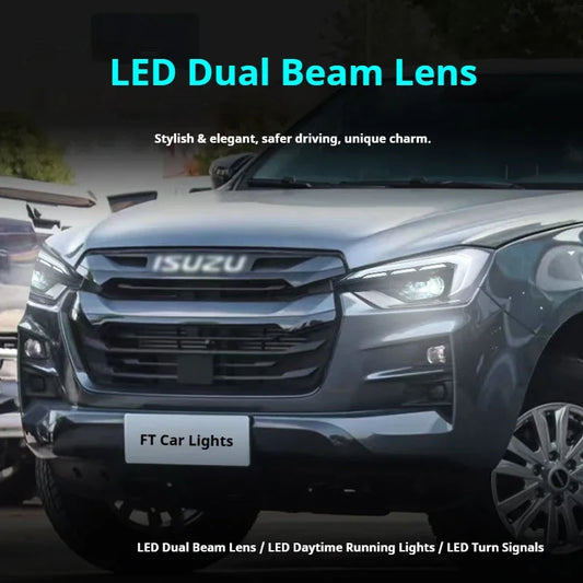 LED Projector Headlights for Isuzu D-MAX (2023–2025) – VLAND Upgrade Headlamp with DRL