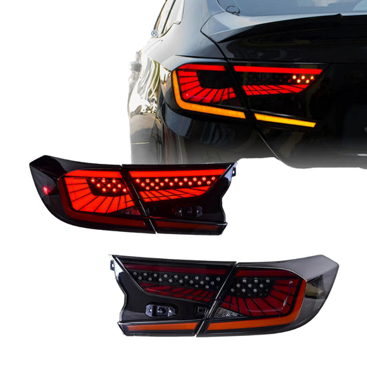 HCMOTIONZ LED Tail Lights for Honda Accord 2018-2022 – Dynamic Animation & Modern Smoke Design