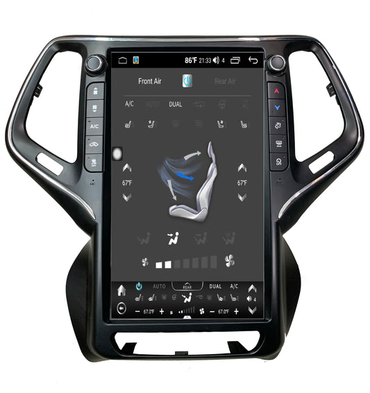 13.6" Android Wireless 4G Carplay Vertical Touch Screen Navigation GPS Car Stereo for Jeep Cherokee 2014 2015 - 2021