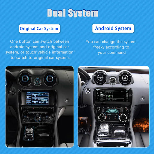 Android 12 Car Radio AC Panel Multimedia Video Player Auto Stereo Carplay GPS Navigation for Jaguar XJL XJ 351 2009-2016