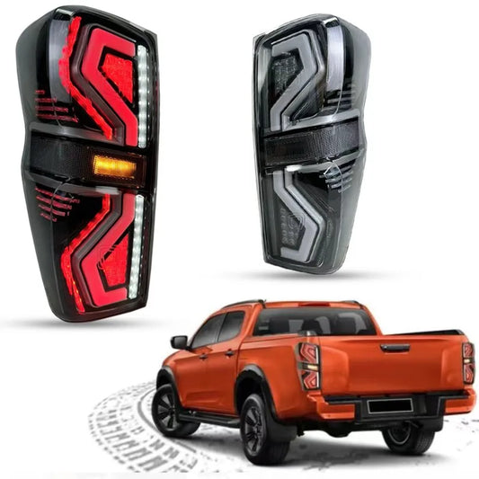2020-2021 for Isuzu D-Max Pickup Modified LED Rear Bumper Brake Light Warning Tail Light Assembly