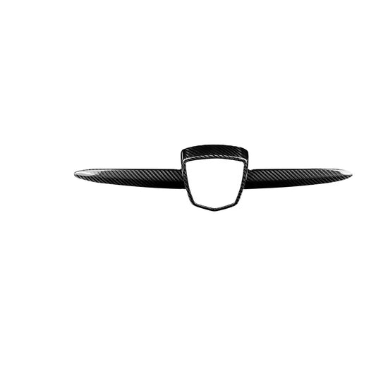 Real Dry Carbon Fiber Front Badge Whiskers Logo Frame for Abarth 595 & 695 (2012–2023)