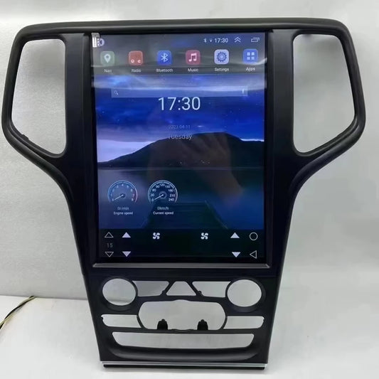 Dashboard Multimedia Player with 12.1 Inch Screen Android System GPS Navigation CarPlay for Jeep Grand Cherokee 2014-2021