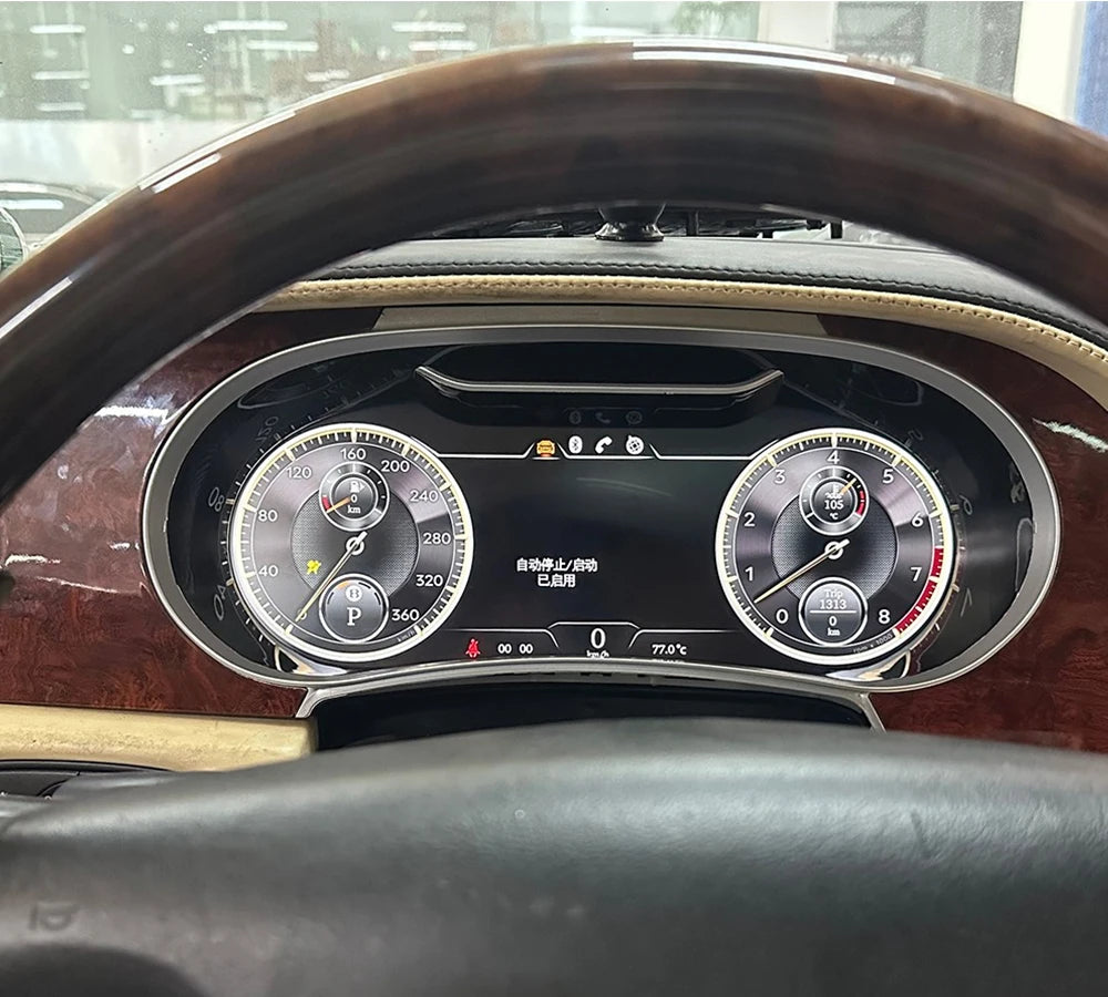 12.3" Digital Instrument Cluster for Bentley Flying Spur &amp; Continental (2005–2019) | Virtual Cockpit Dashboard Upgrade
