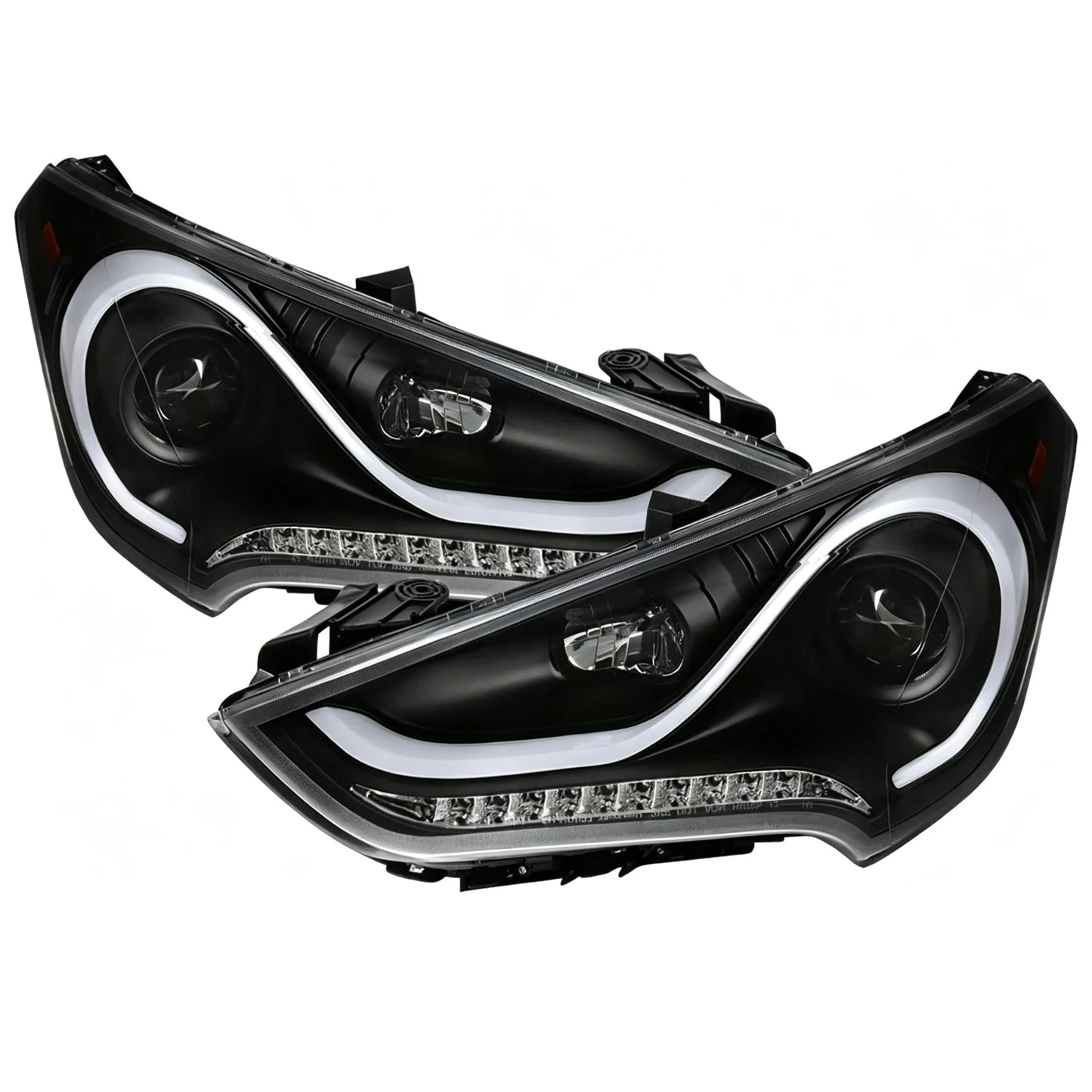 Black Projector Headlights for Hyundai Veloster 2012-2017 – LED Sequential Turn Signals & Premium Front-End Upgrade