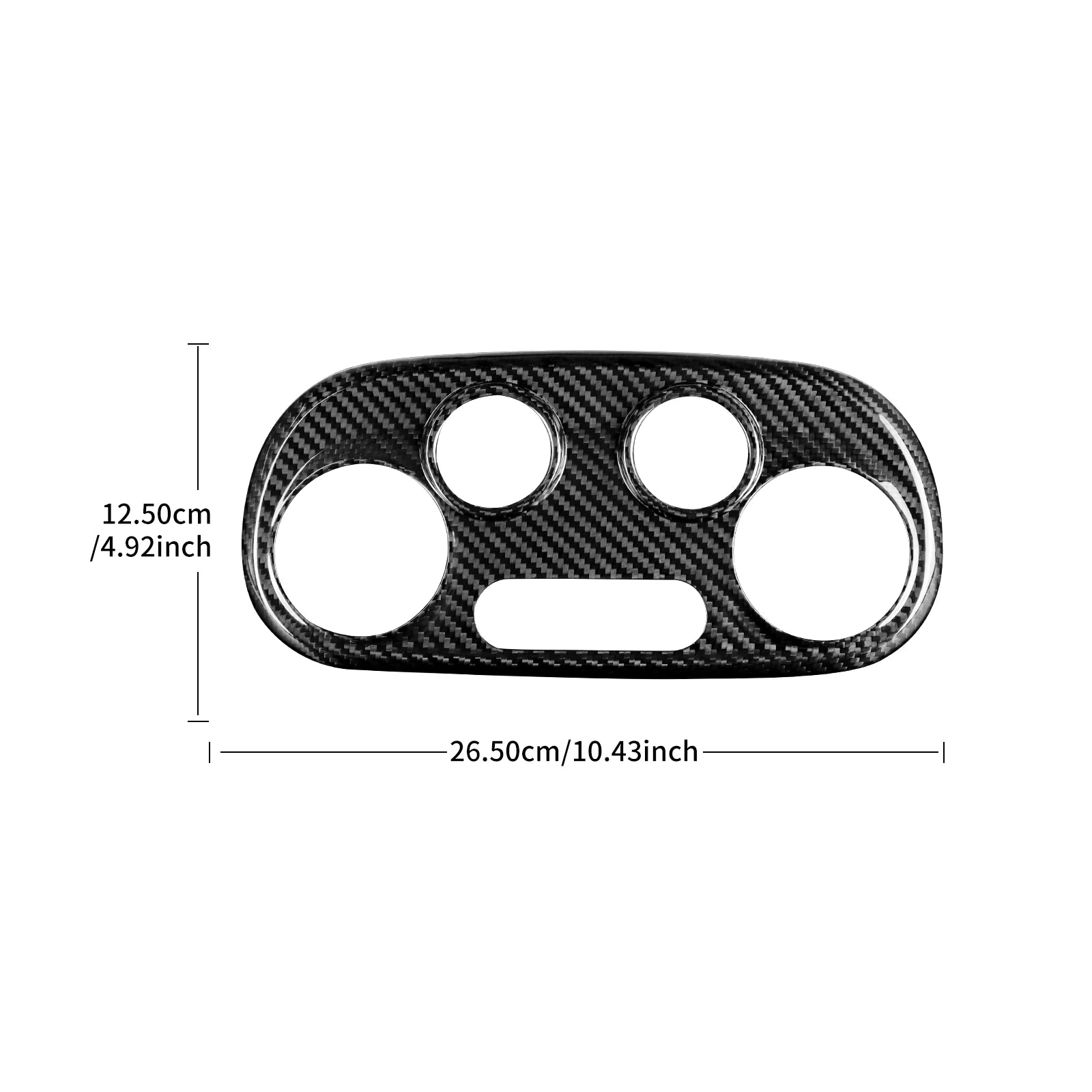 Real Carbon Fiber Center Console AC Control Frame for Fiat 500 &amp; Abarth 595