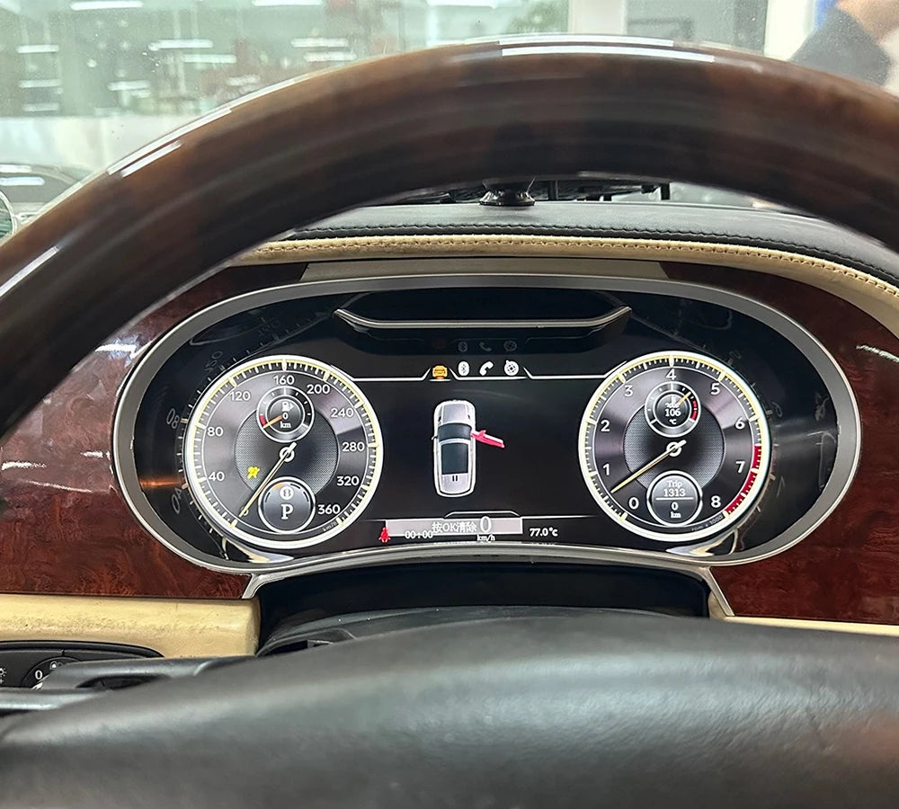 12.3" Digital Instrument Cluster for Bentley Flying Spur &amp; Continental (2005–2019) | Virtual Cockpit Dashboard Upgrade