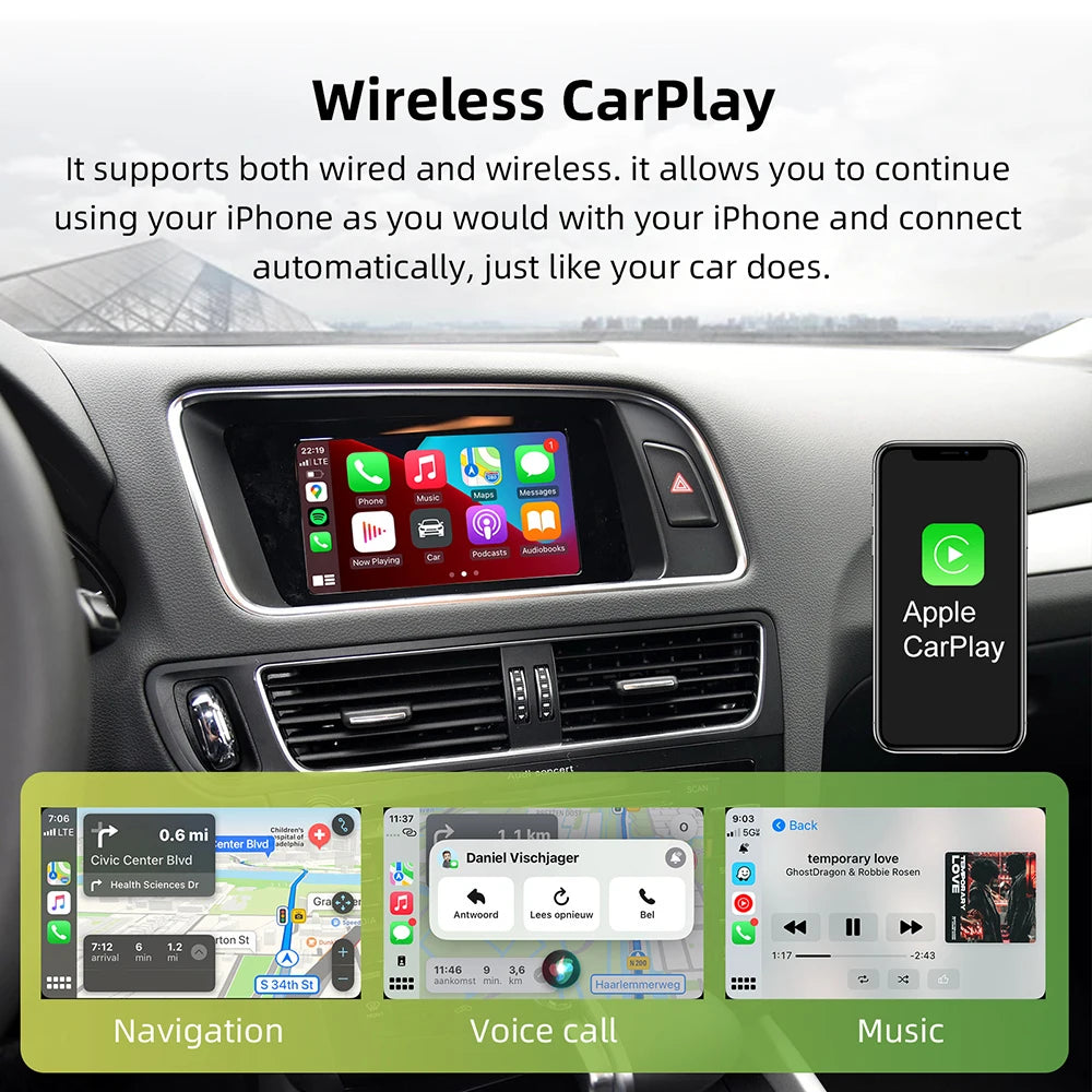 Wireless CarPlay &amp; Android Auto Interface Box for Audi &amp; BMW