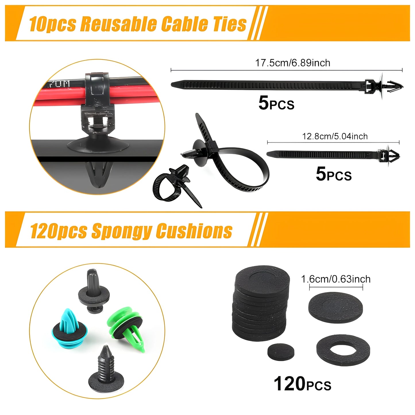 1240PCS Universal Car Push Pin Rivet Fastener Kit – Automotive Plastic Trim Clips with Storage Box