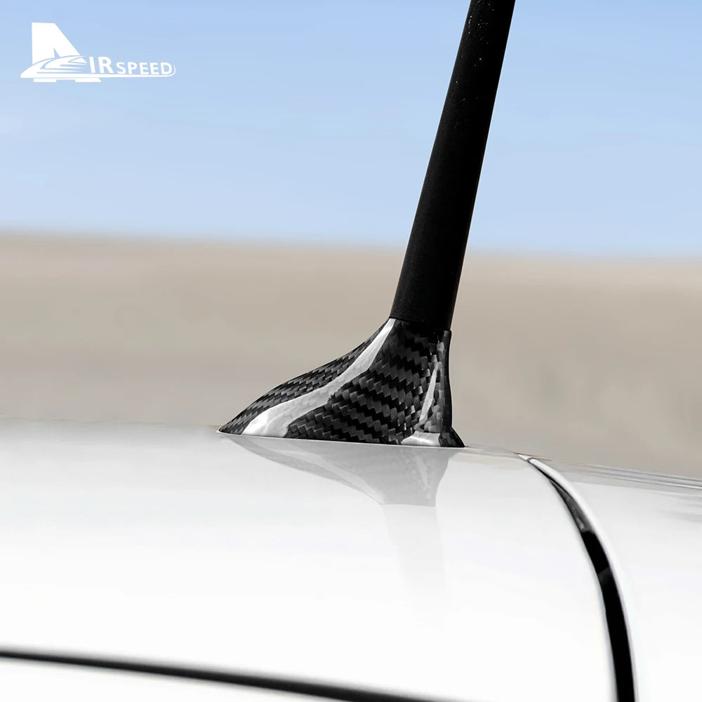 Real Carbon Fiber Shark Fin Antenna Cover for Fiat 500 &amp; Abarth 595 (2012–2023)