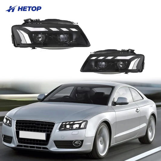 HETOP RS Style LED Matrix Headlights for Audi A5 (2008–2012) – Plug &amp; Play Upgrade with DRL &amp; Angel Eye