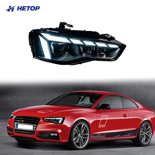 HETOP RS Style LED Matrix Headlights for Audi A5 (2012–2016) – Plug &amp; Play with DRL &amp; Angel Eye