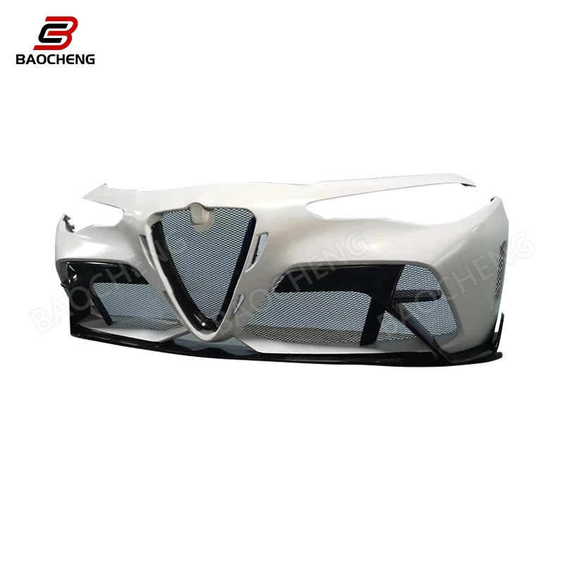 Half Carbon Fiber Front Bumper Lip for Alfa Romeo Giulia