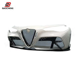 Half Carbon Fiber Front Bumper Lip for Alfa Romeo Giulia