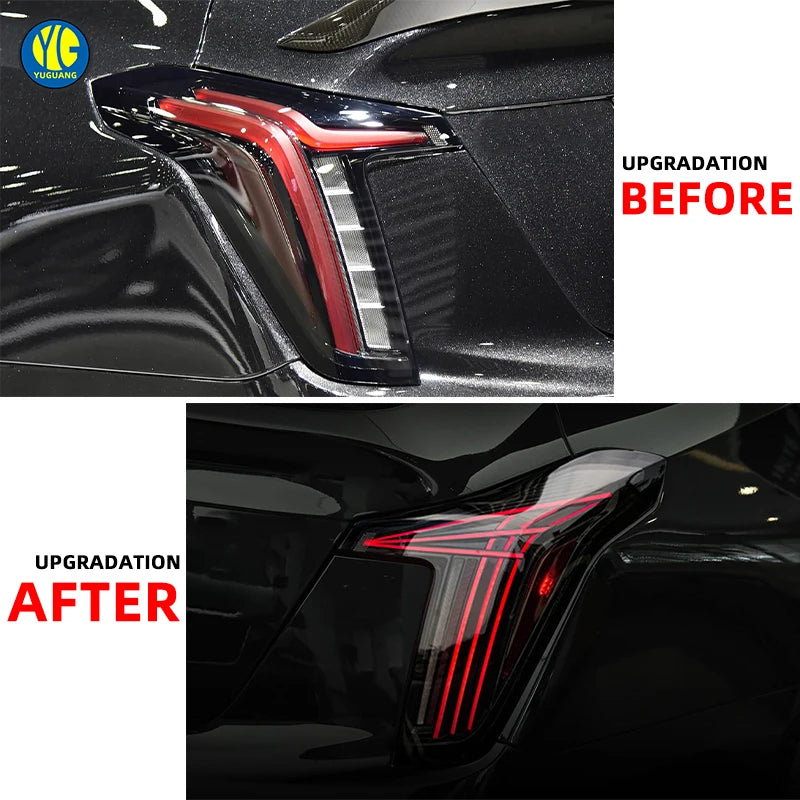 YU GUANG for Cadillac CT5 2019-2025  Car Accessories Dynamic Signal LED Tail Lamp Lights Stop Brake Reverse Lamps
