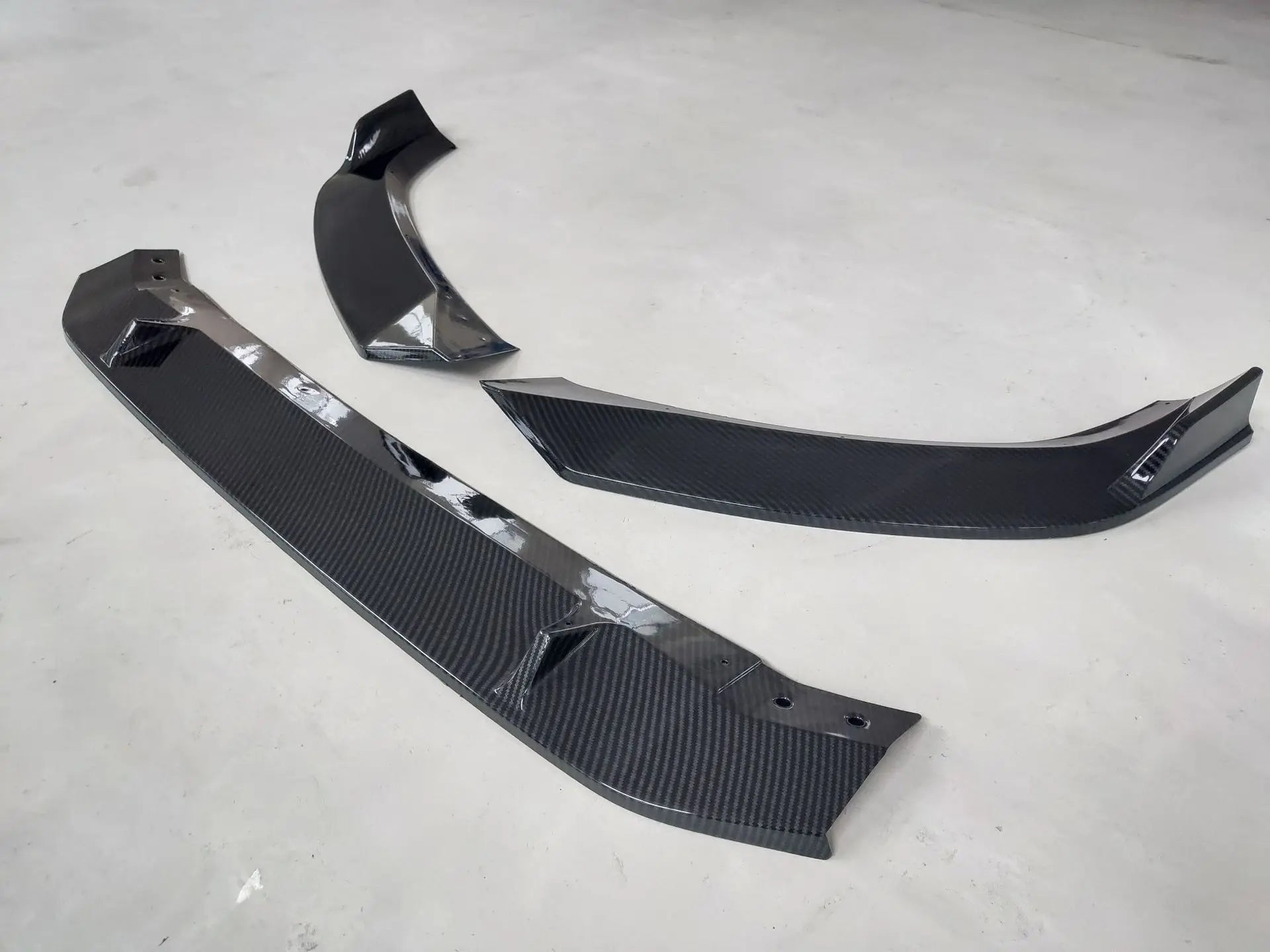 Carbon Fiber Style Front Bumper Lip for Audi A4 / S4 B9 (2017–2019)