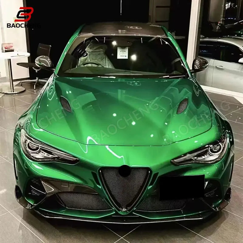 Half Carbon Fiber Front Bumper Lip for Alfa Romeo Giulia