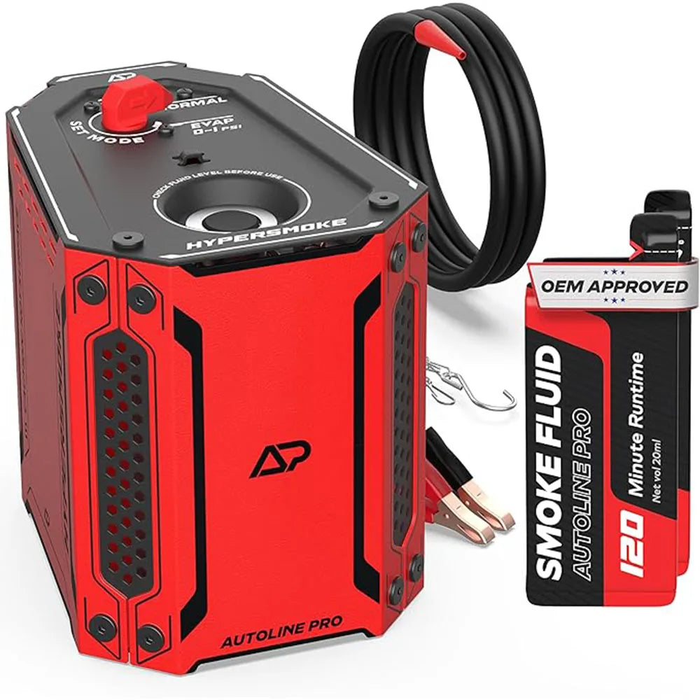 AutoLine Pro HyperSmoke Automotive Smoke Machine – Professional EVAP & Vacuum Leak Tester with Built-In Air Compressor