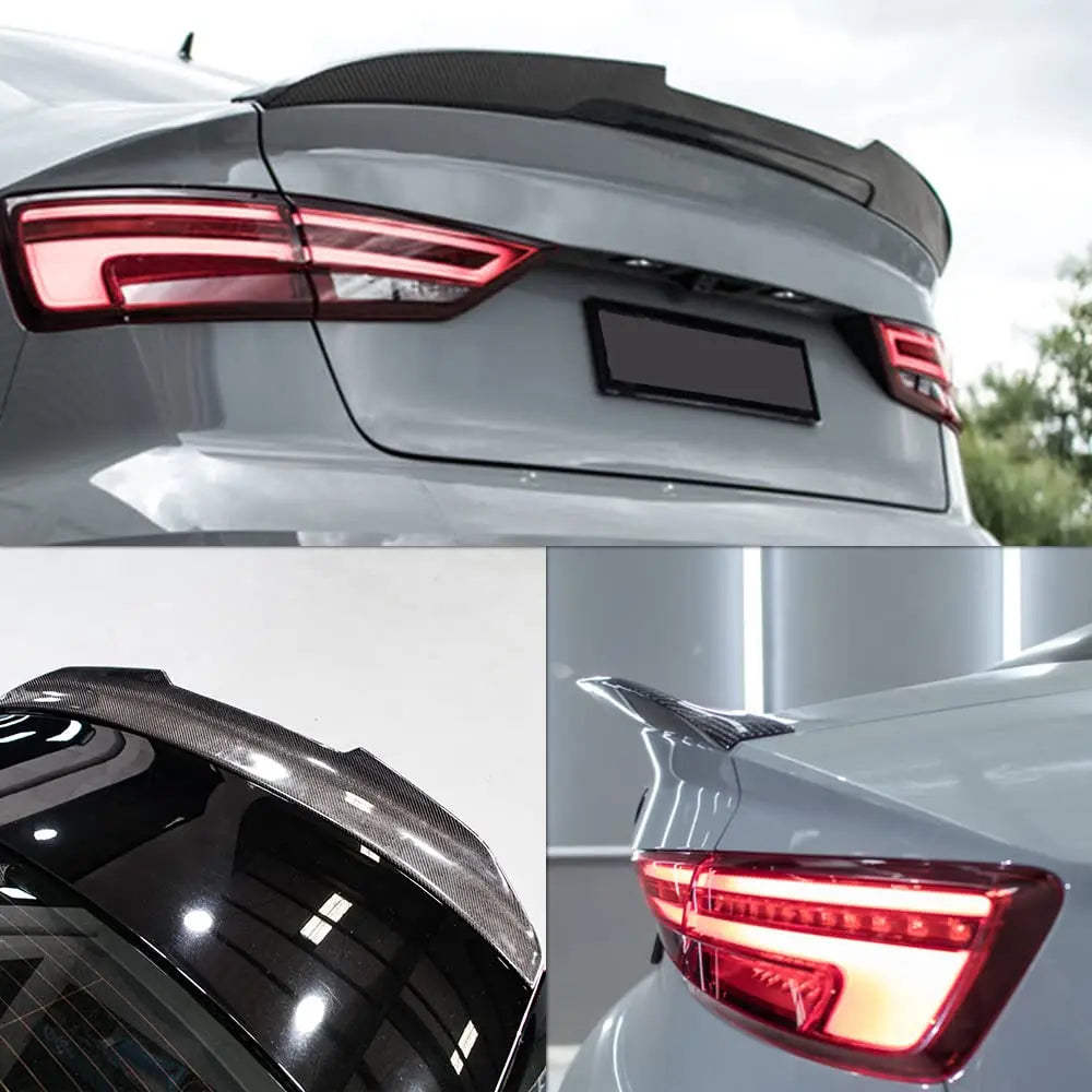 PSM Style Carbon Fiber Rear Spoiler for Audi A3 / S3 / RS3 Sedan (2013–2020)