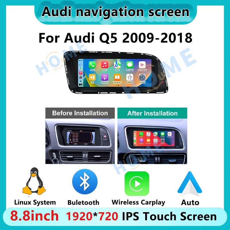 8.8" Linux Multimedia Car Radio for Audi A4 / A4L B8, A5 &amp; Q5 (2009–2018)