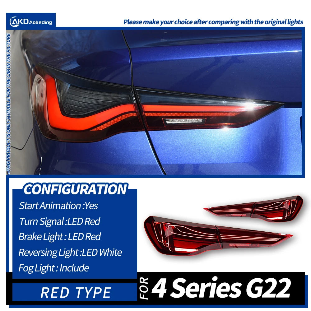 Laser Style LED Tail Lights for BMW 4 Series G22 / G23 / G26 &amp; G82 M4 (2021–2023)