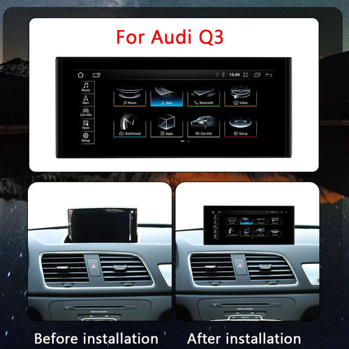 12.3" Android CarPlay Multimedia Display for Audi Q3 (2013–2019)