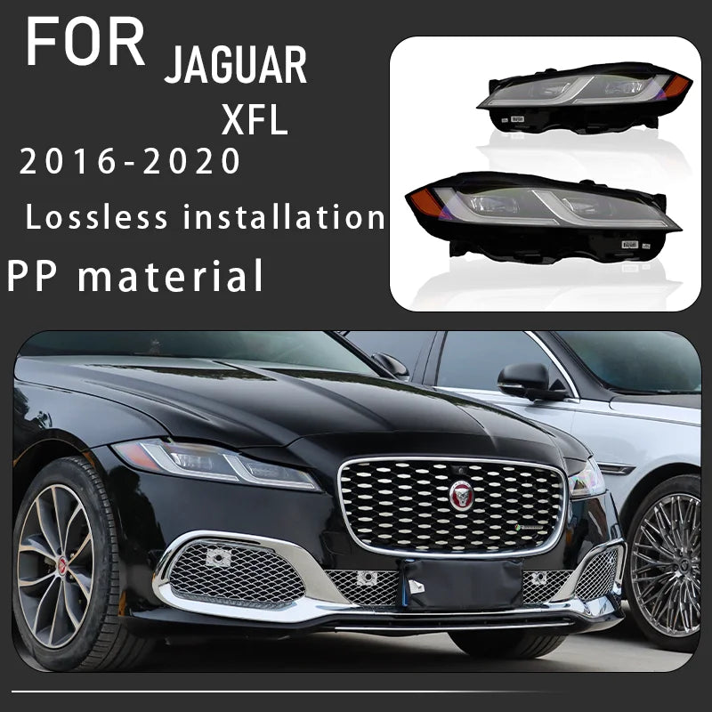 For New LED Headlight Assembly for XF XFL X260 2016-2021 OEM T2H19446 T2H24576 50W 12V Front BDB
