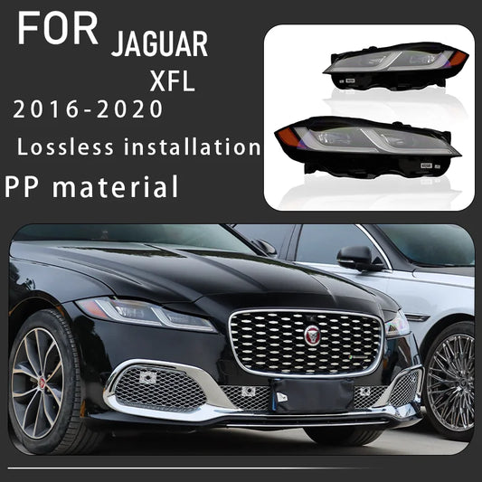 For New LED Headlight Assembly for XF XFL X260 2016-2021 OEM T2H19446 T2H24576 50W 12V Front BDB