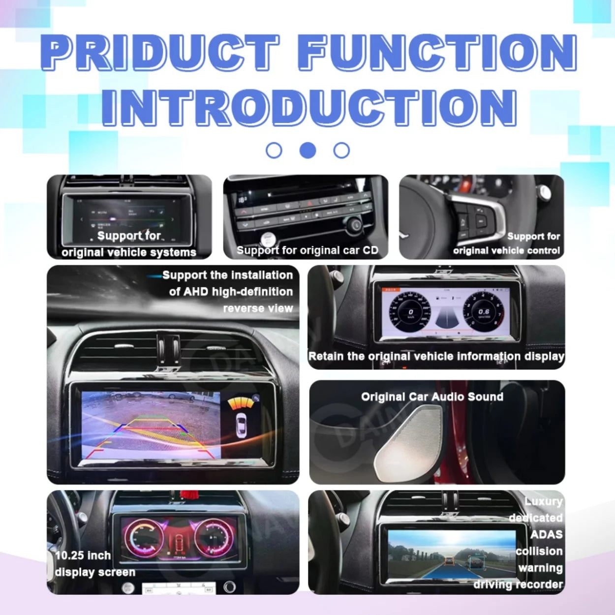 128GB Android 12 Car Radio for Jaguar XE XEL F-PACE 2016-2019 Multimedia Player Wireless Carplay Android Auto Head Unit