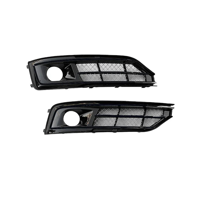 Gloss Black Fog Light Grilles for Audi A8 / S8 D4 (2015–2018)