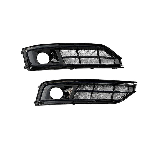 Gloss Black Fog Light Grilles for Audi A8 / S8 D4 (2015–2018)