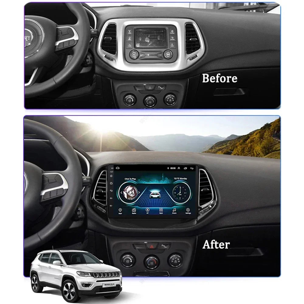 Car Radio Android for JEEP Compass 2017 2018 Multimedia Carplay Wireless Player Car Stereo Autoradio Head Unit Navigation GPS